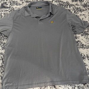Jack Nicklaus Gray Striped Polo Shirt